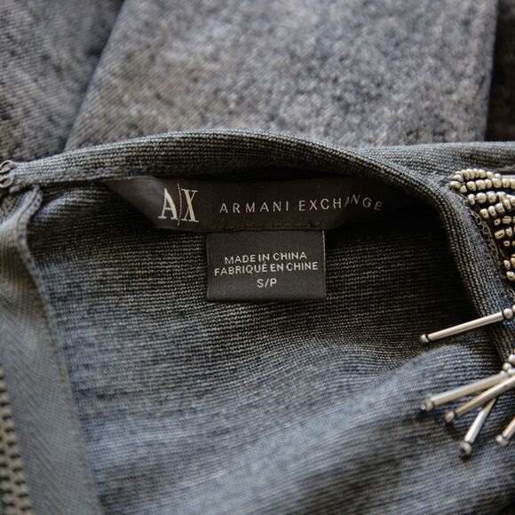 Armani Exchange y2k  metallic beaded Gray bodycon dress size S - Picture 2 of 6